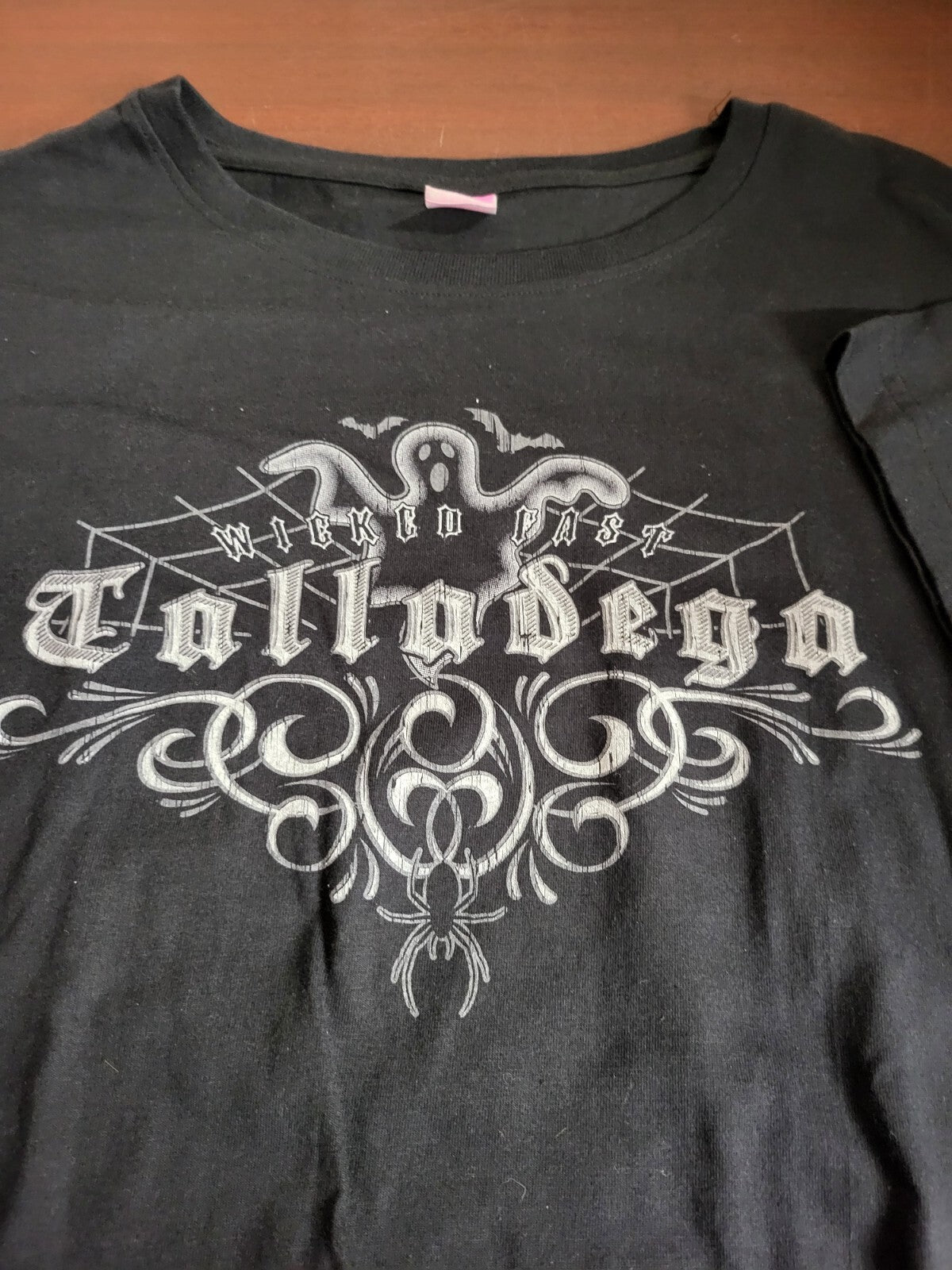 Ladies Racing T-Shirt WICKED FAST TALLADEGA Black XLARGE Ch 23"  L 25" LAT