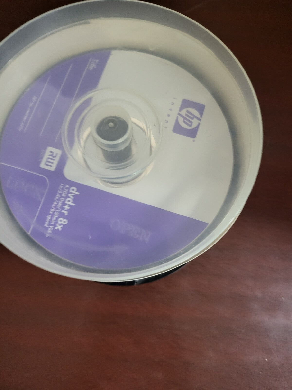 40ct HP DVD+R Recordable Discs 8x 4.7GB Data  / 120min Video   NEW Partial Pkg