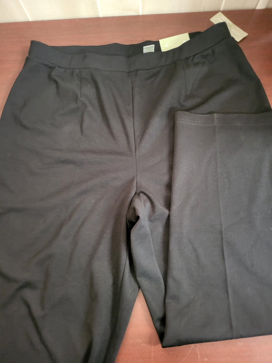 Womens Studio Works Pants 2X Black   W 39" H 30" Ins 30" NWT