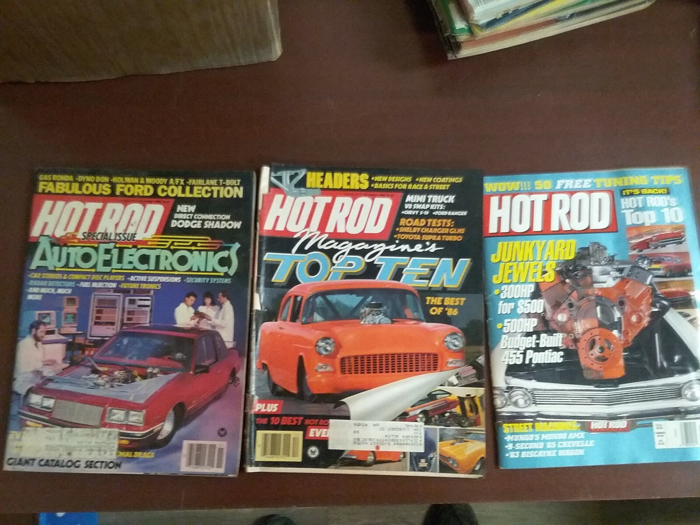 Books Vintage Lot - 9 Hot Rod Magazine Car Auto 1983-99