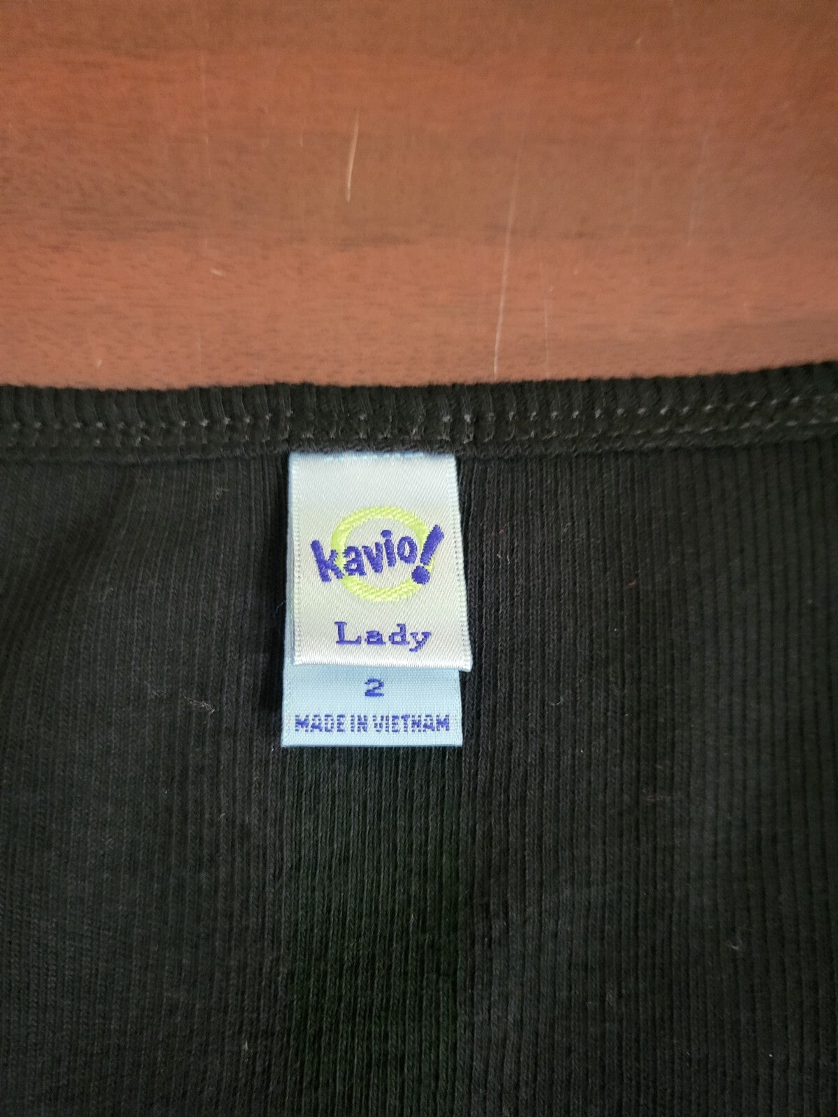 Ladies Tank Top WORLD OF OUTLAWS Black Ribbed size 2 Ch 14"  23" Kavio!