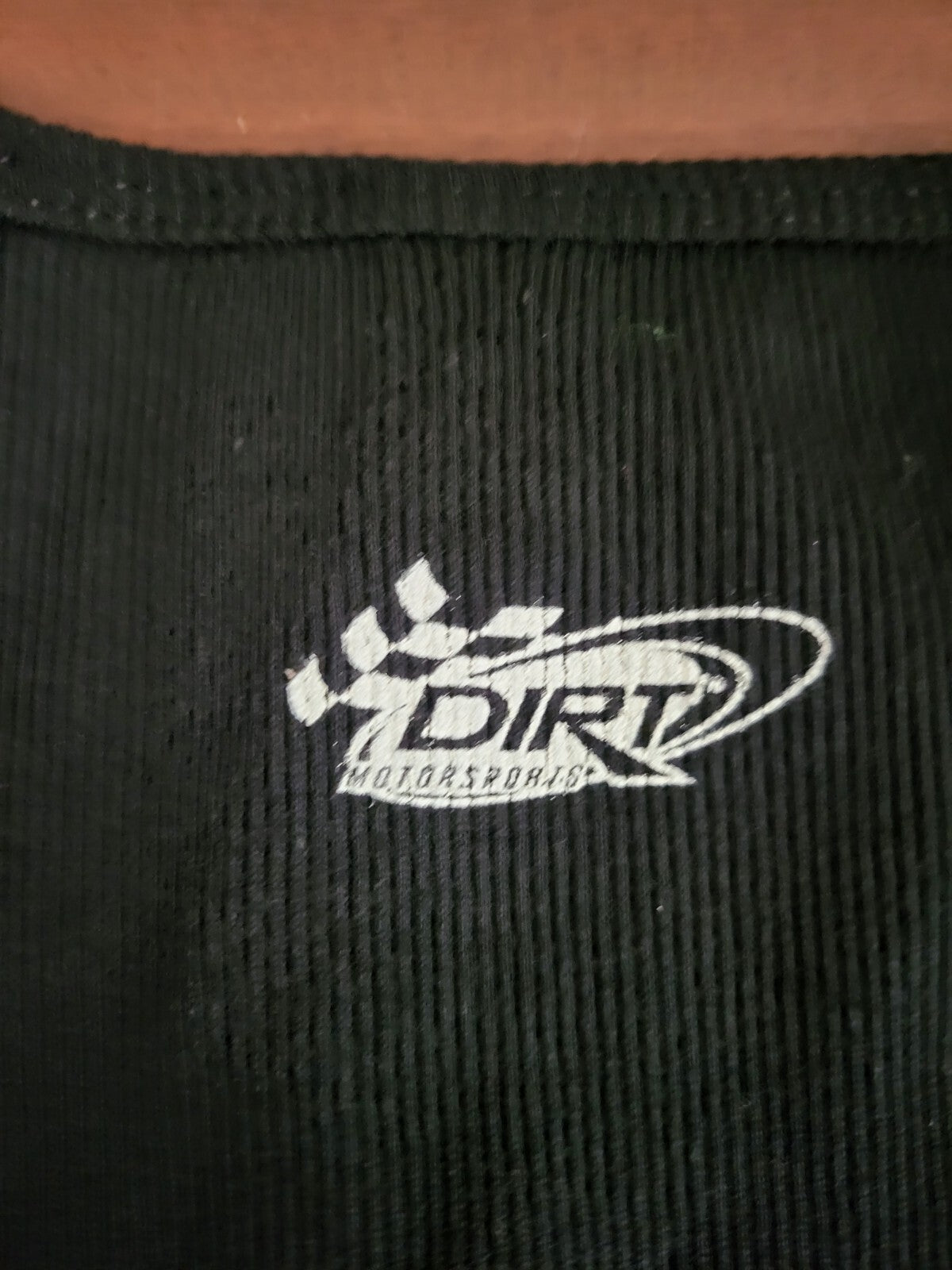 Ladies Tank Top WORLD OF OUTLAWS Black Ribbed size 2 Ch 14"  23" Kavio!
