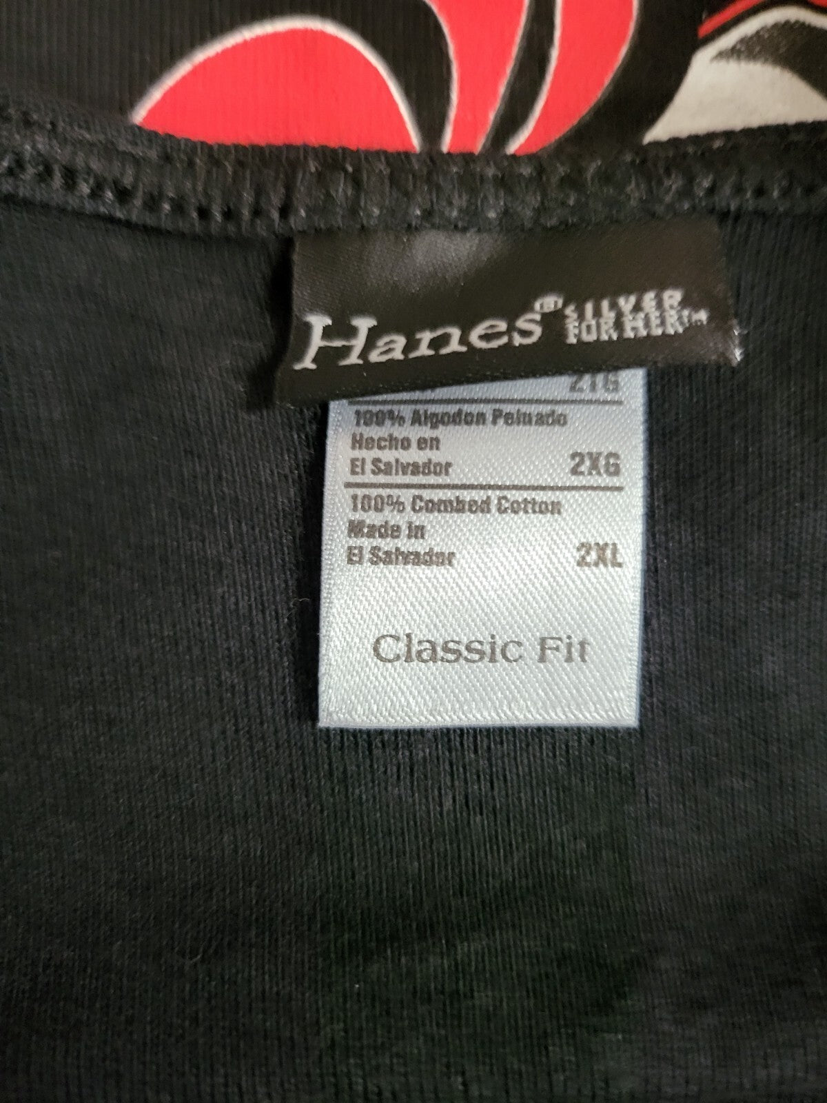 Ladies Tank Top SPEED CHICS GOTTA RACE Black 2XL Ch 22"  L21" Hanes
