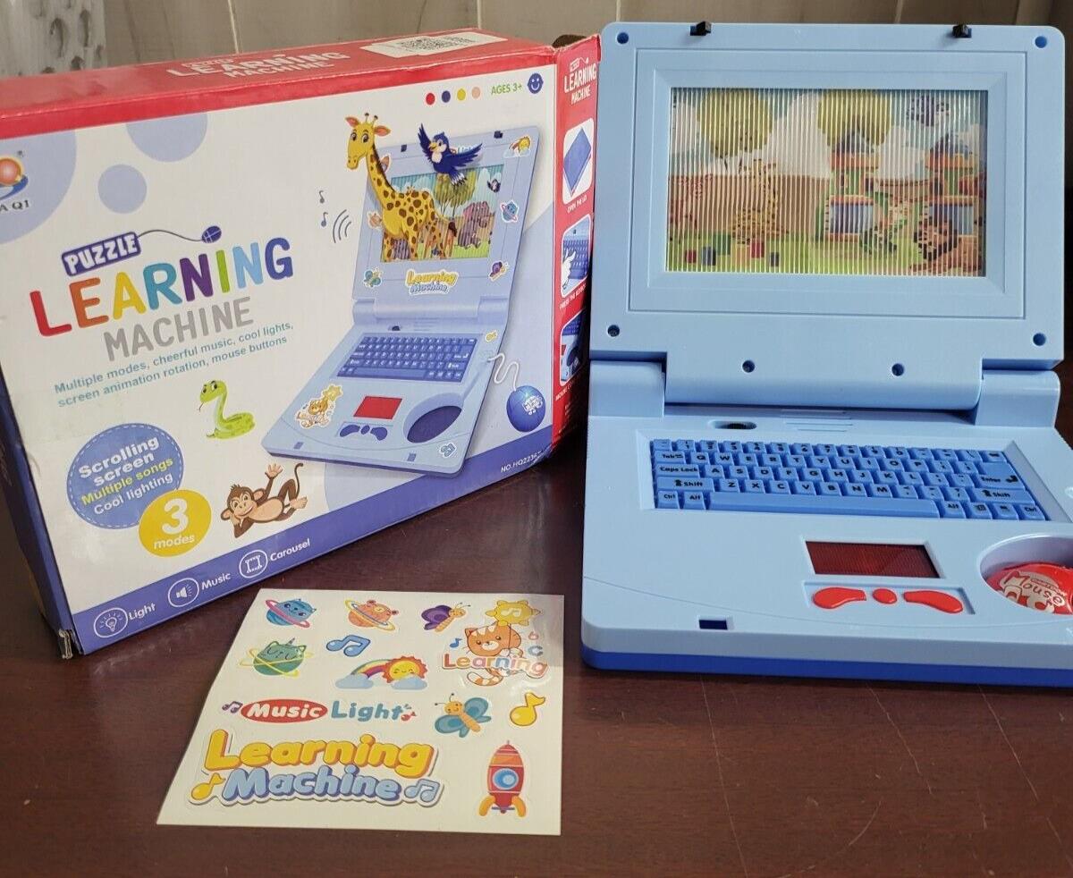 Early Learning Machine Puzzle Laptop For Kids  Educational Scrolling Screen  *