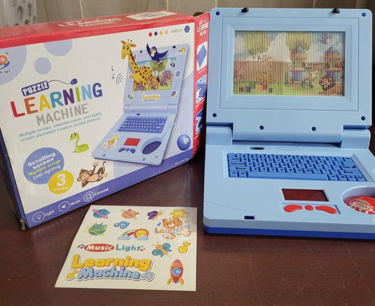 Early Learning Machine Puzzle Laptop For Kids  Educational Scrolling Screen  *