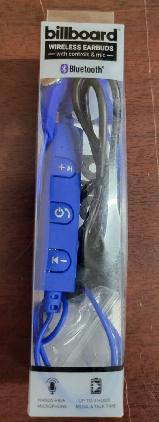 Billboard Wireless Earbuds with Control & Microphone BLUE Bluetooth