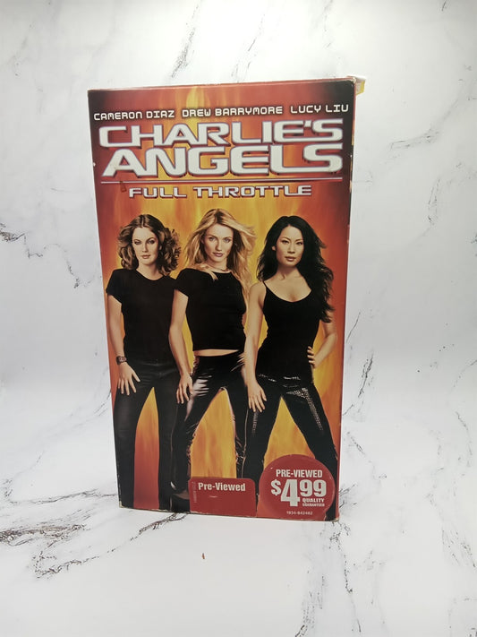 Charlies Angels Full Throttle VHS Tape