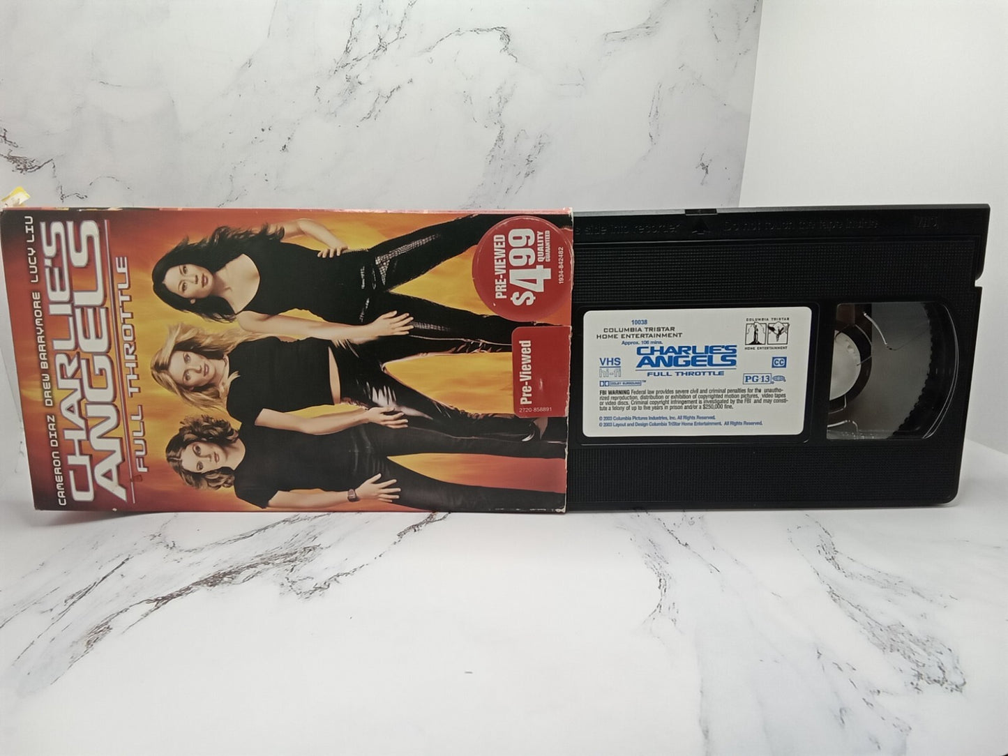 Charlies Angels Full Throttle VHS Tape