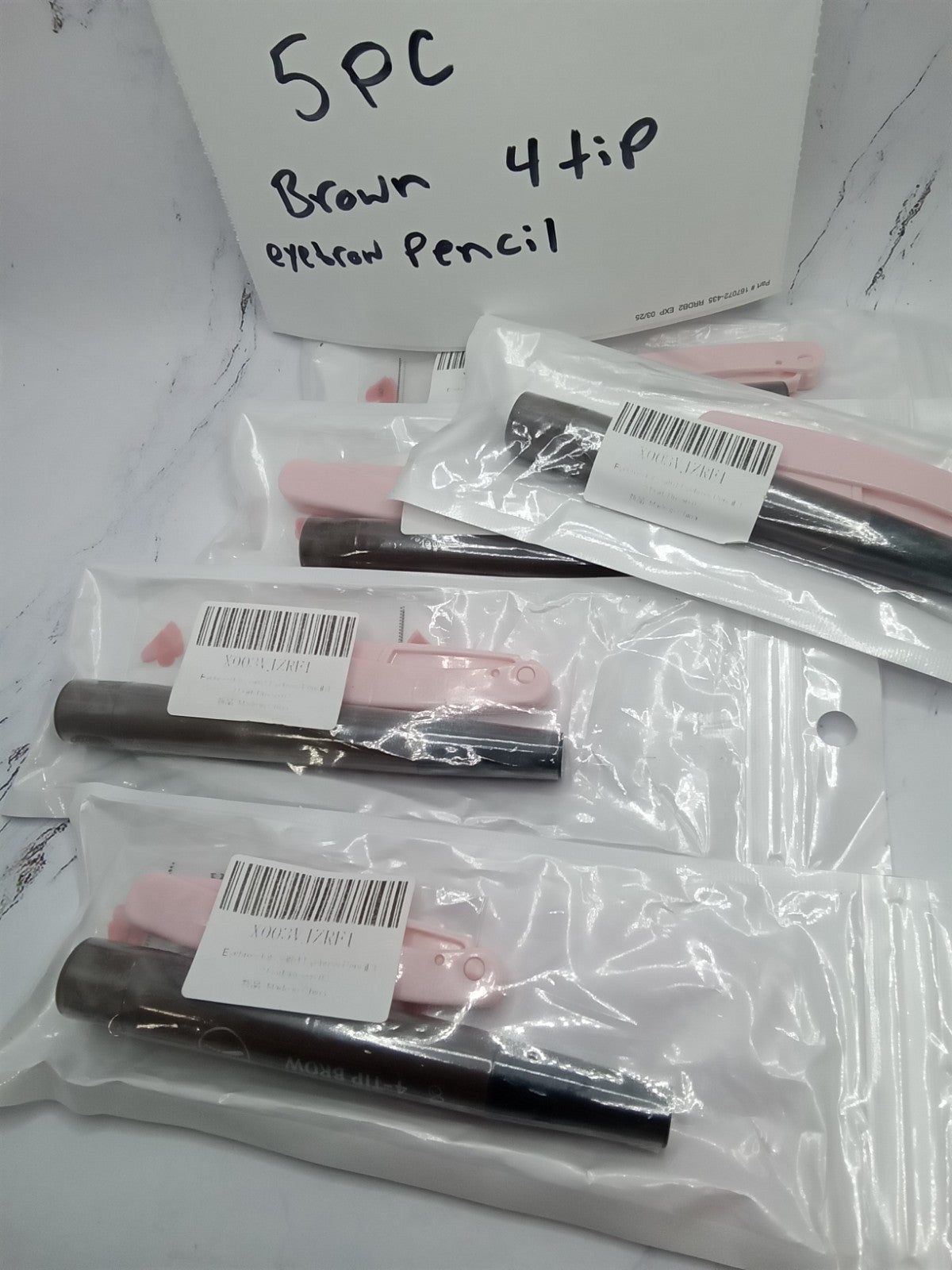 Brown 4 Tip Eyebrow Pencil Lot Of 5
