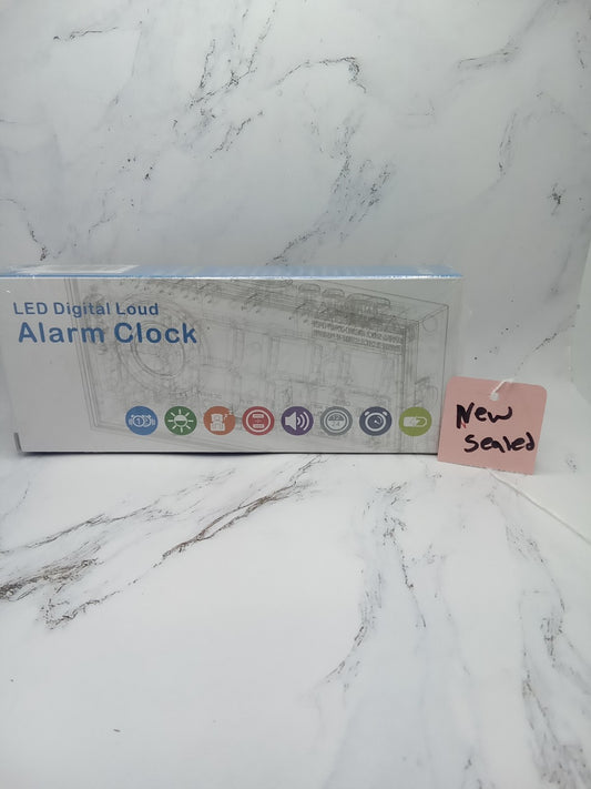 LED Digital Loud Alarm Clock w/Bed Shaker BRAND NEW