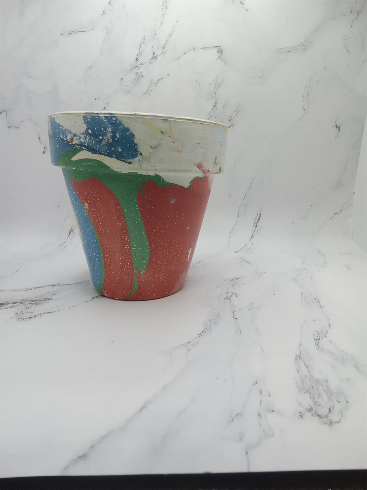 Hand Painted Terracotta Clay 4 Inch Flower Pot Planter Colorful