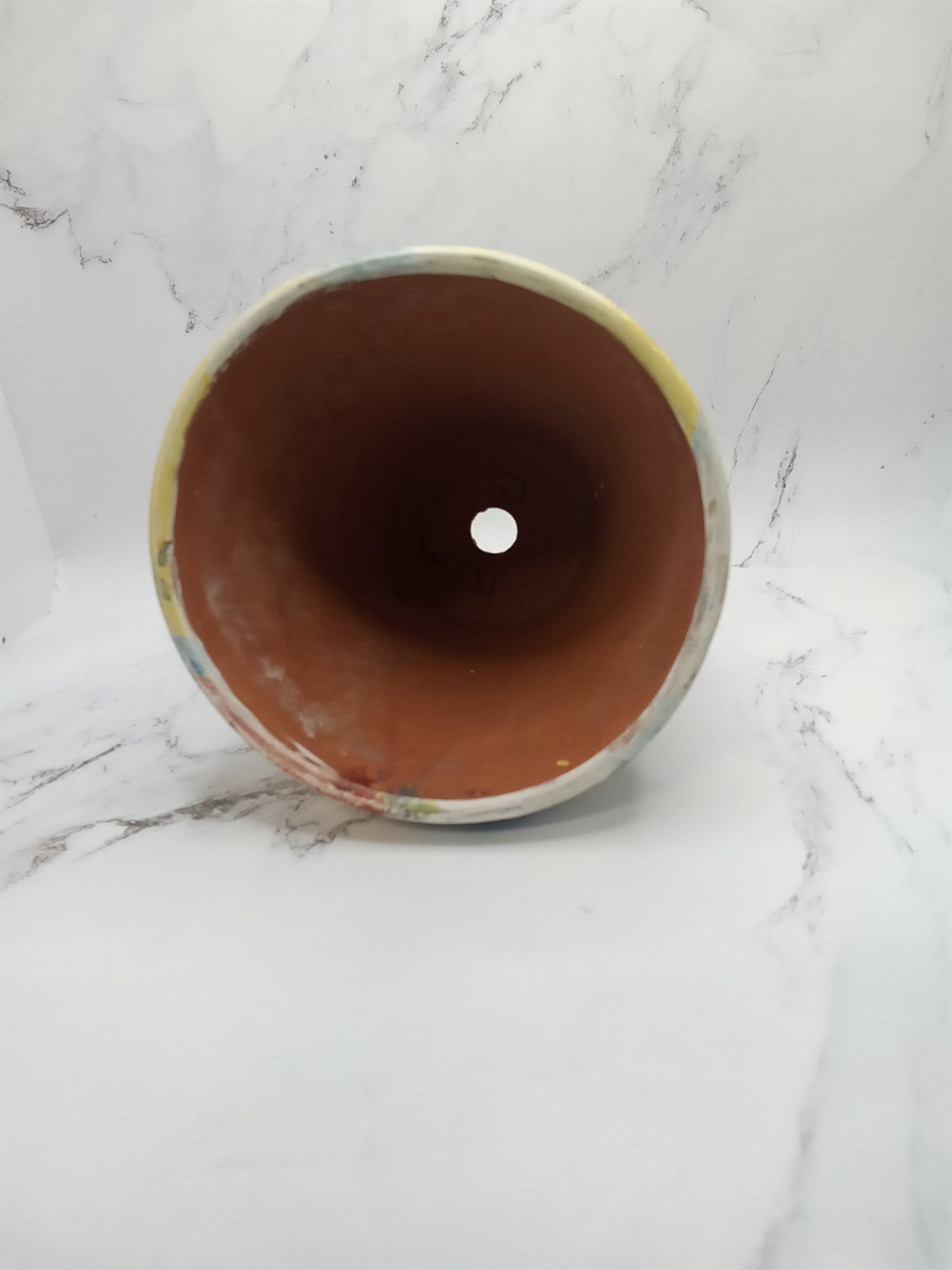 Hand Painted Terracotta Clay 4 Inch Flower Pot Planter Colorful