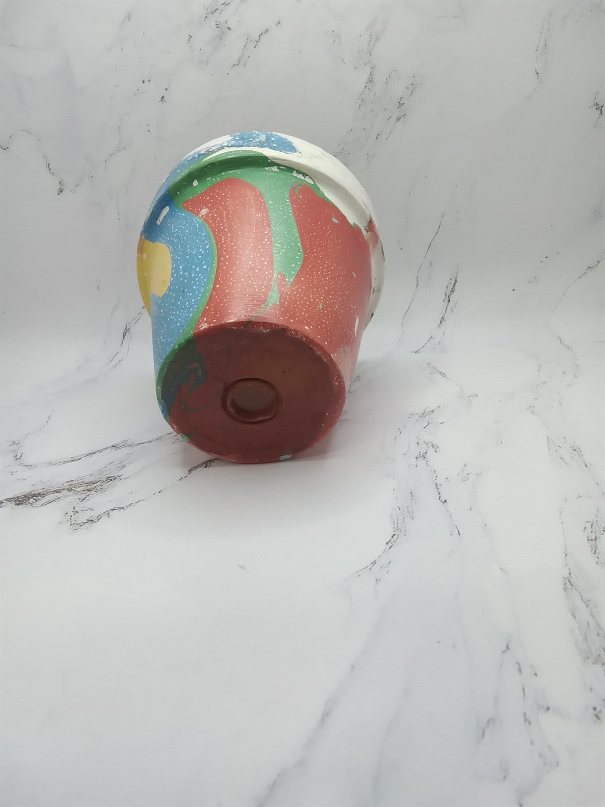 Hand Painted Terracotta Clay 4 Inch Flower Pot Planter Colorful
