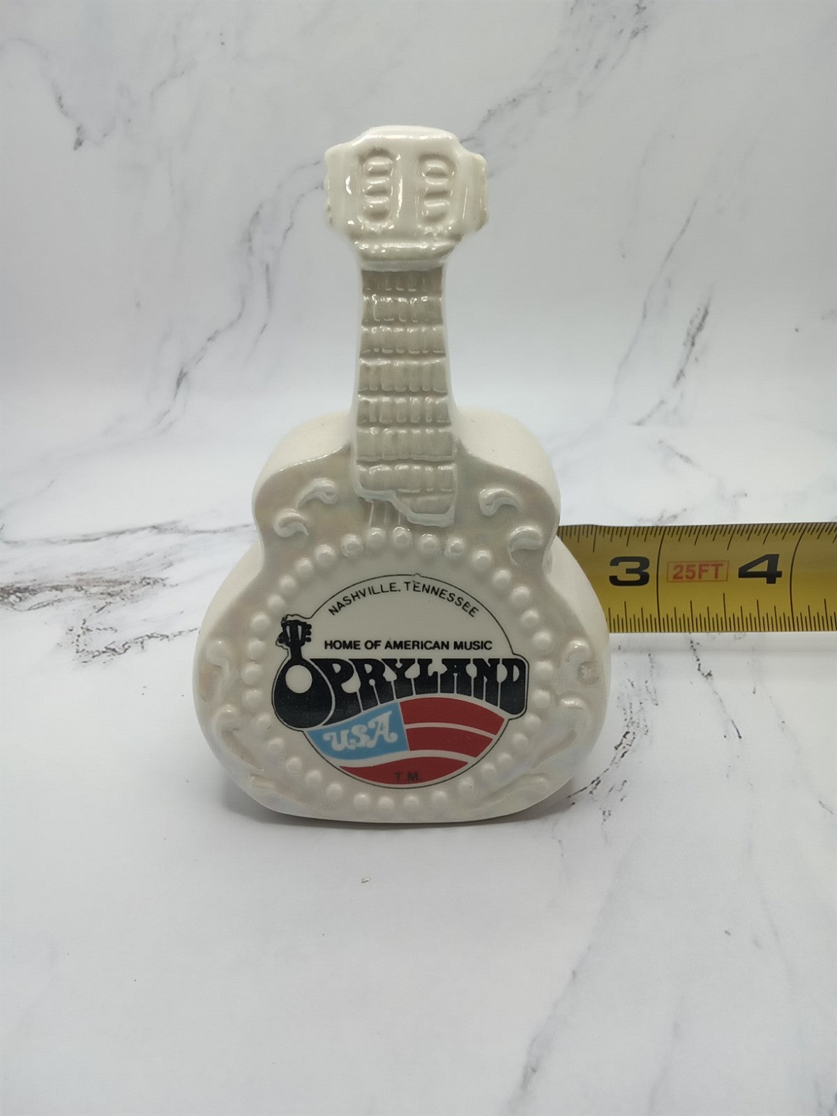 Opryland Guitar Miniature Glass Bell Collectable Souvenir Travel Memorabilia