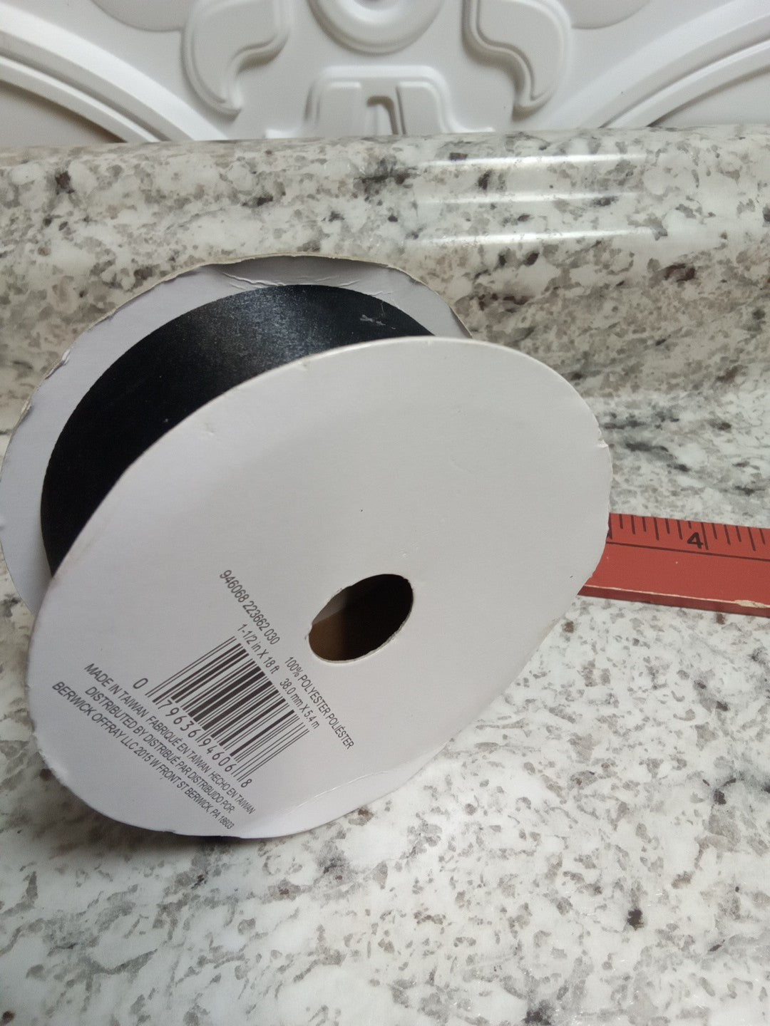 Black Ribbon 1.5 In By 18 Ft Polyester