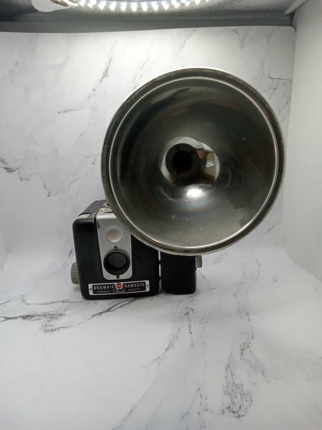 Vintage Kodak Brownie Hawkeye Camera Flash Model & Kodalite Super M 40- UNTESTED