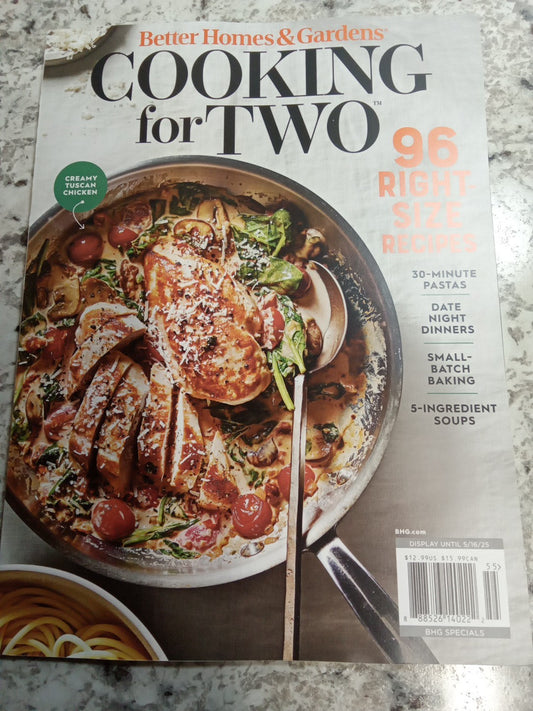 Better Homes & Gardens Cooking for Two May 2025 Magazine