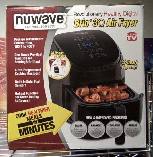 NuWave BRIO 36011 3qt Air Fryer - Black    Open Box