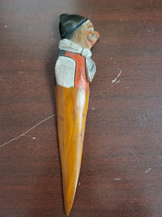 Vintage Wood Letter Opener 7.5"L