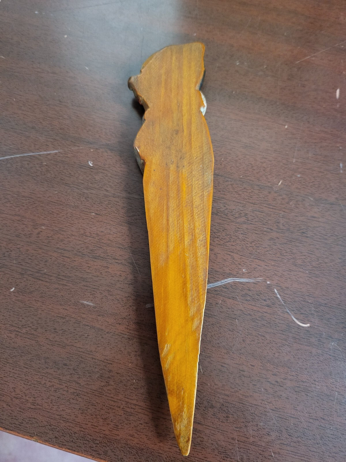 Vintage Wood Letter Opener 7.5"L