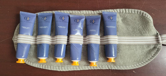Spa of Wonders Bath & Body Wellness Travel Kit Roll Shampoo Shower Gel Towel MOR