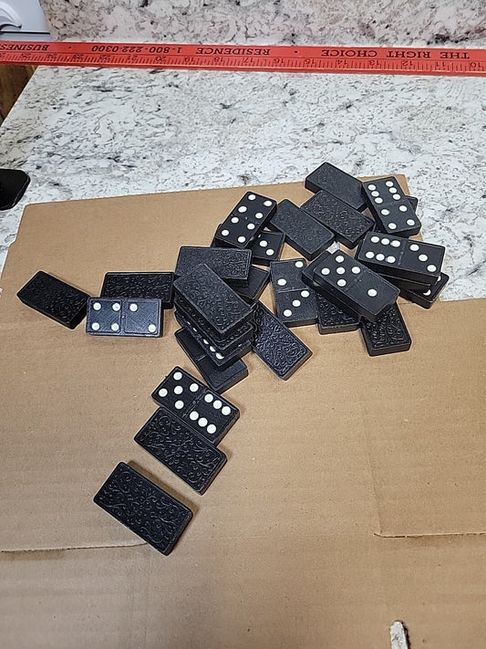 Wooden vintage domino set 28pc